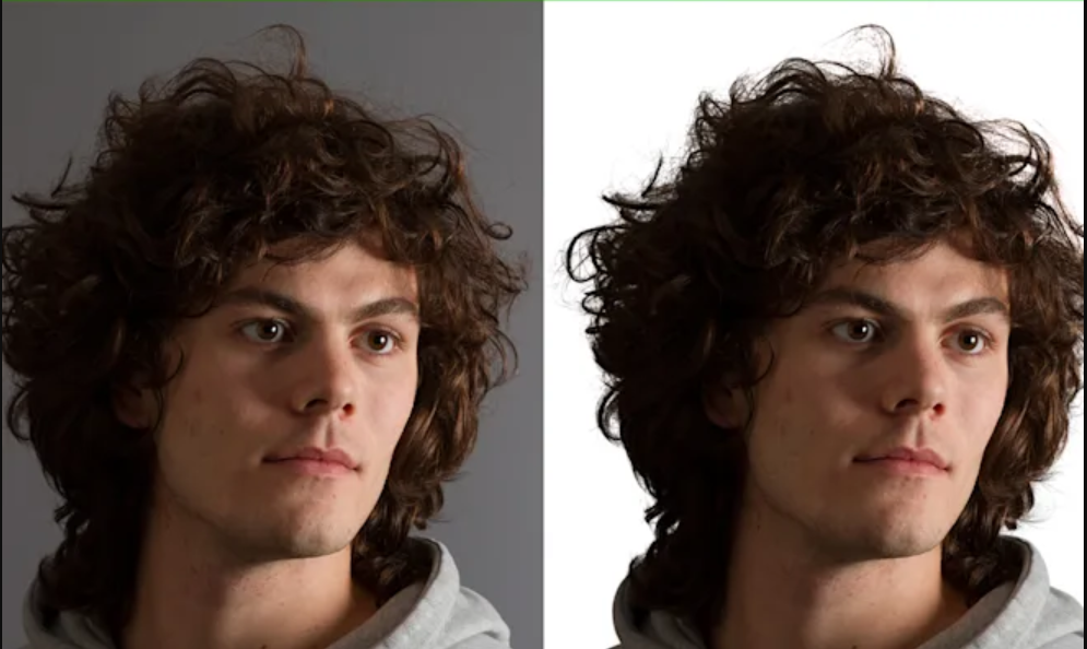 our hair masking work sample image | background image